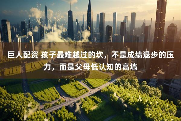 巨人配资 孩子最难越过的坎，不是成绩退步的压力，而是父母低认知的高墙