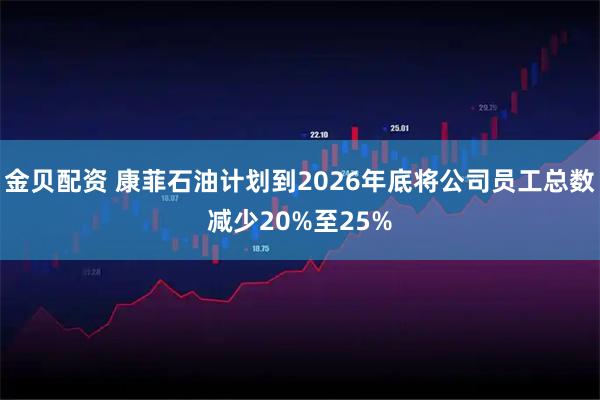 金贝配资 康菲石油计划到2026年底将公司员工总数减少20%至25%