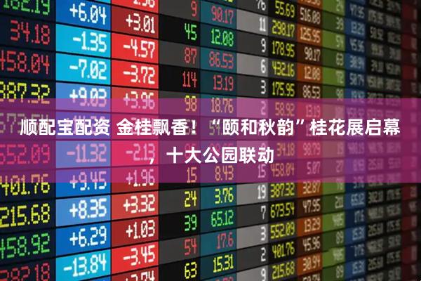 顺配宝配资 金桂飘香！“颐和秋韵”桂花展启幕，十大公园联动